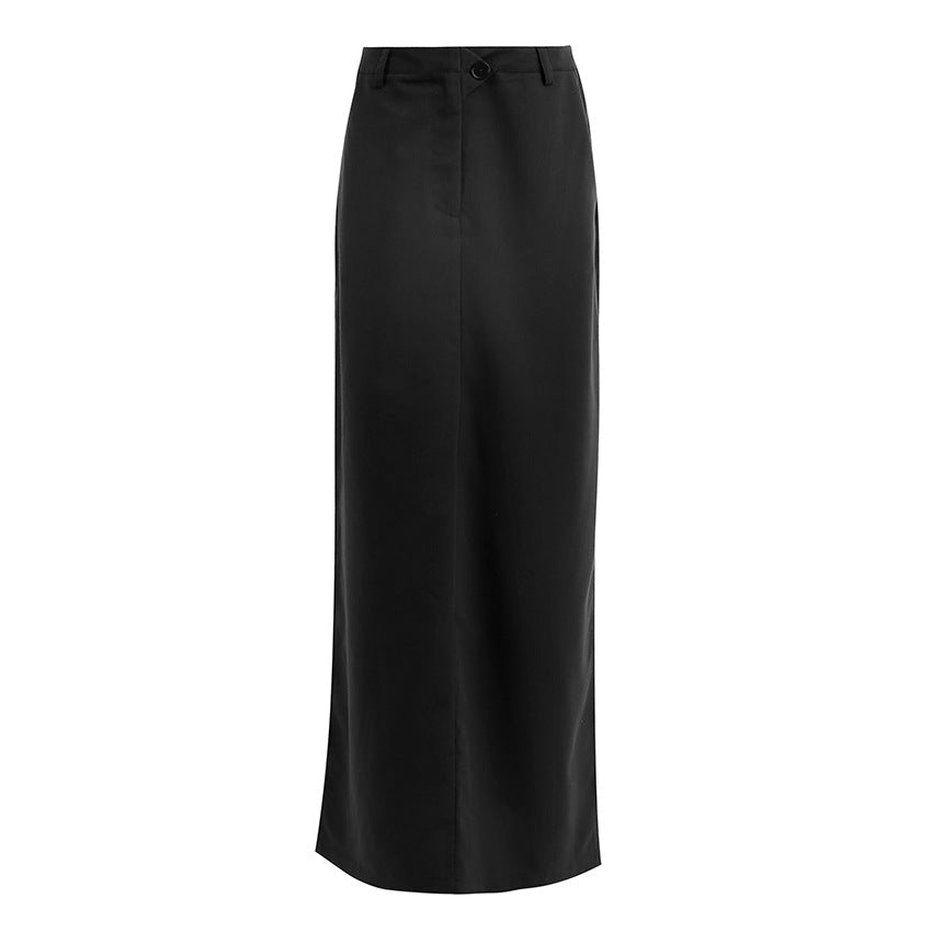 Classic Buttoned Maxi Skirt