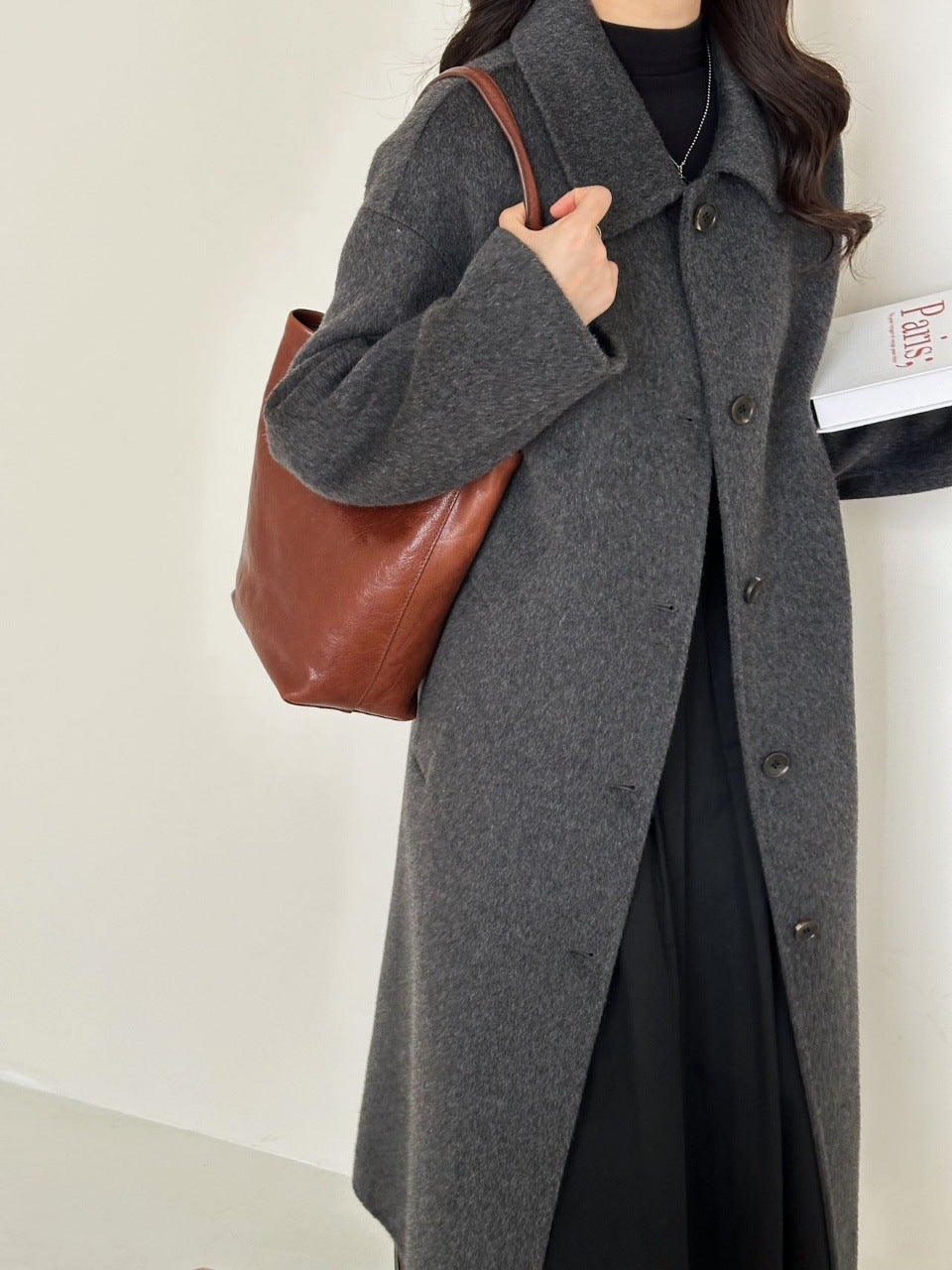 100% Natural Wool Long Coat
