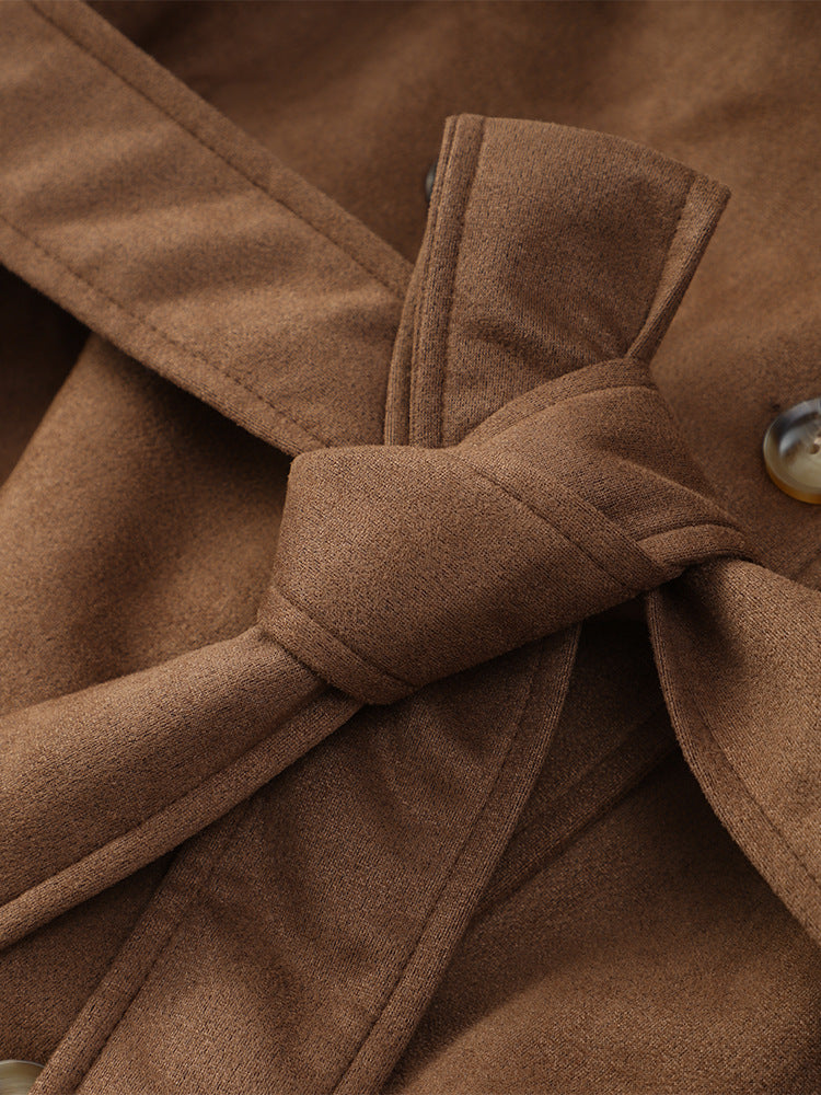 Brown Suede Long Jacket