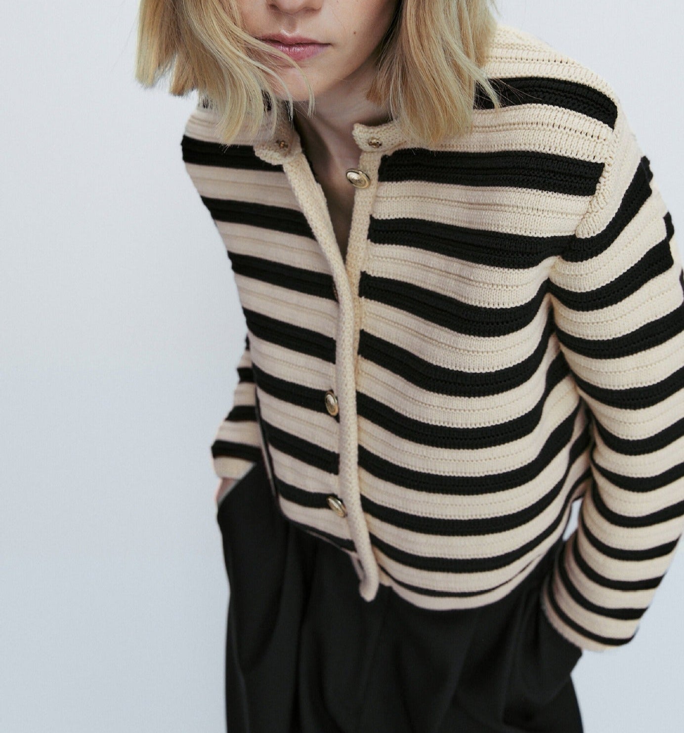 Marina Striped Knit Jacket