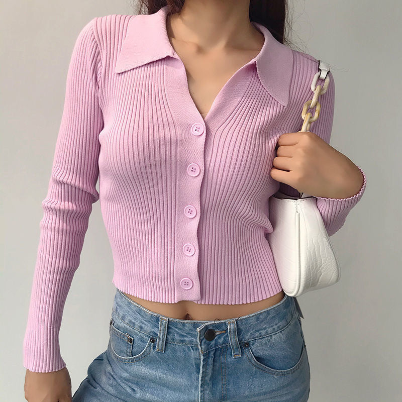 High Neck Knitted Blouse