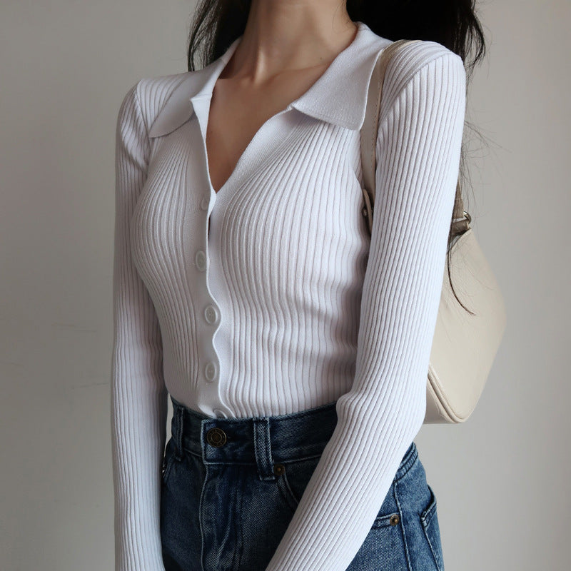 High Neck Knitted Blouse