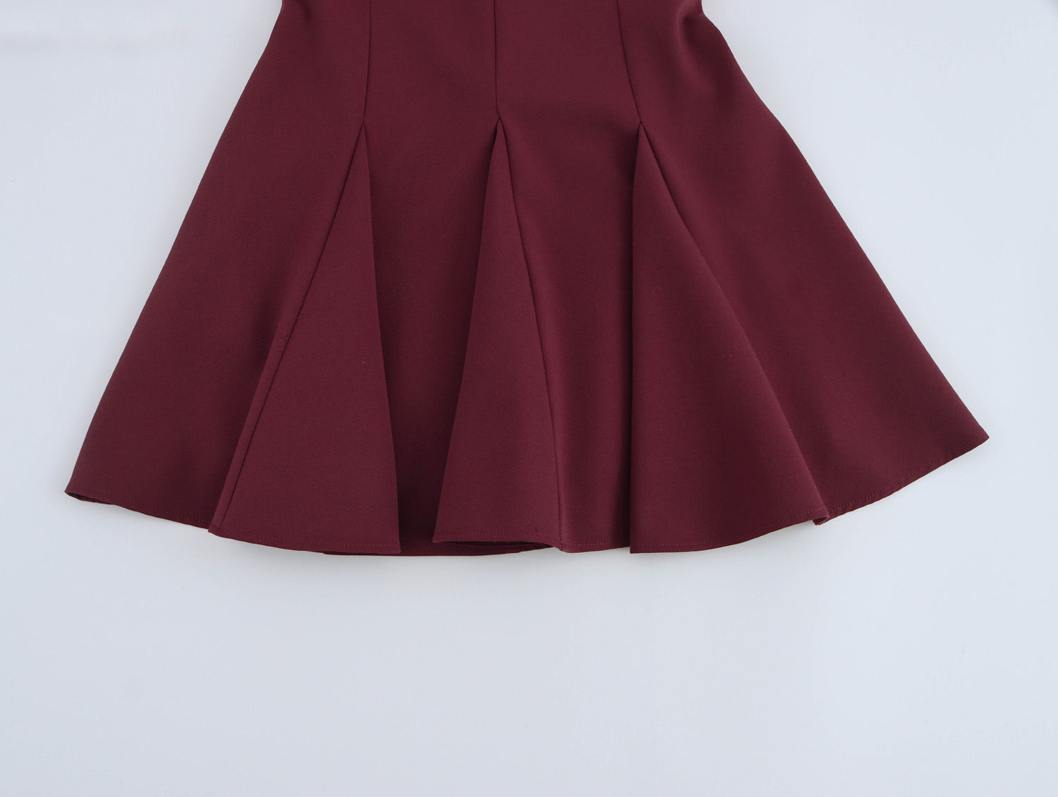 Double Bow Detailed A-Line Mini Dress