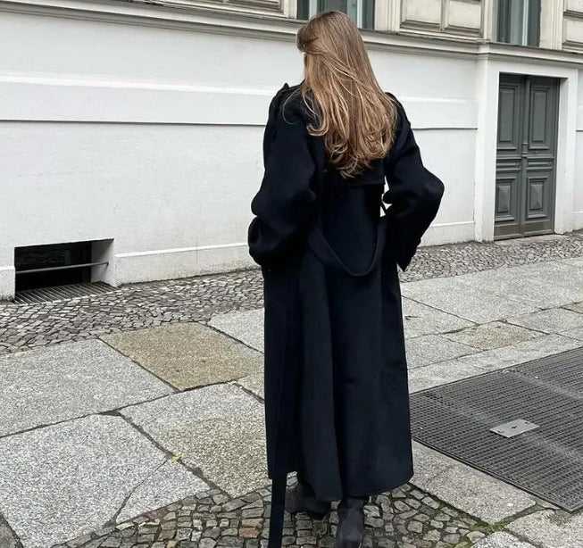 Black Long Oversized Trench Coat