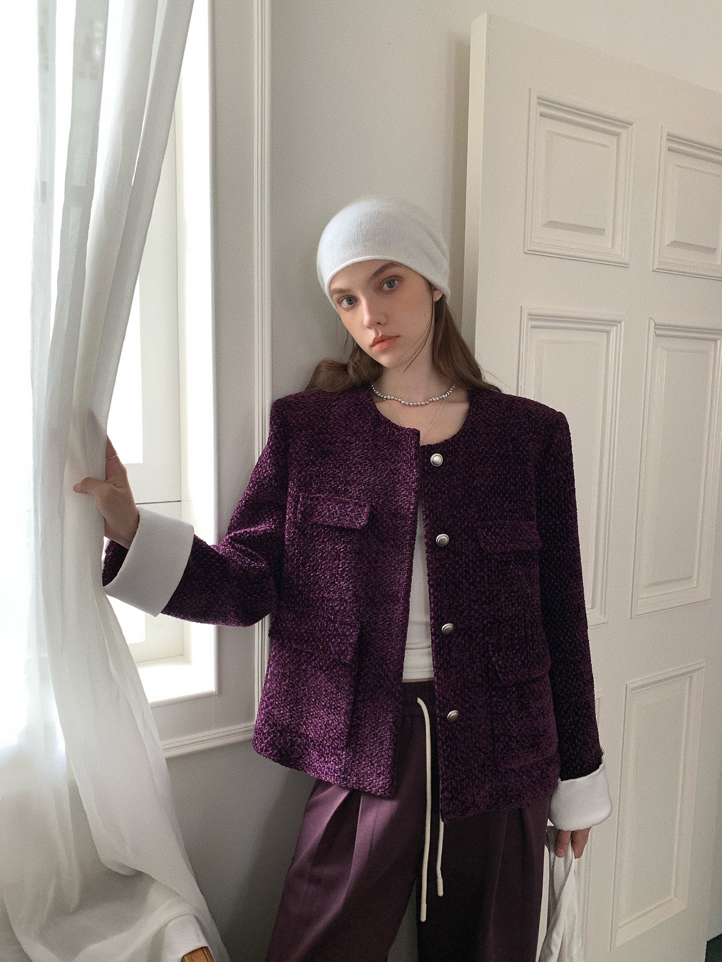 Royal Amethyst Tweed Jacket