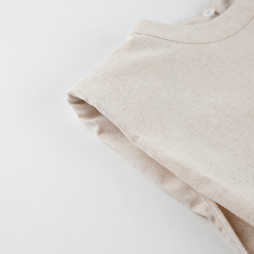 Linen Cotton Blend Two Piece Suit