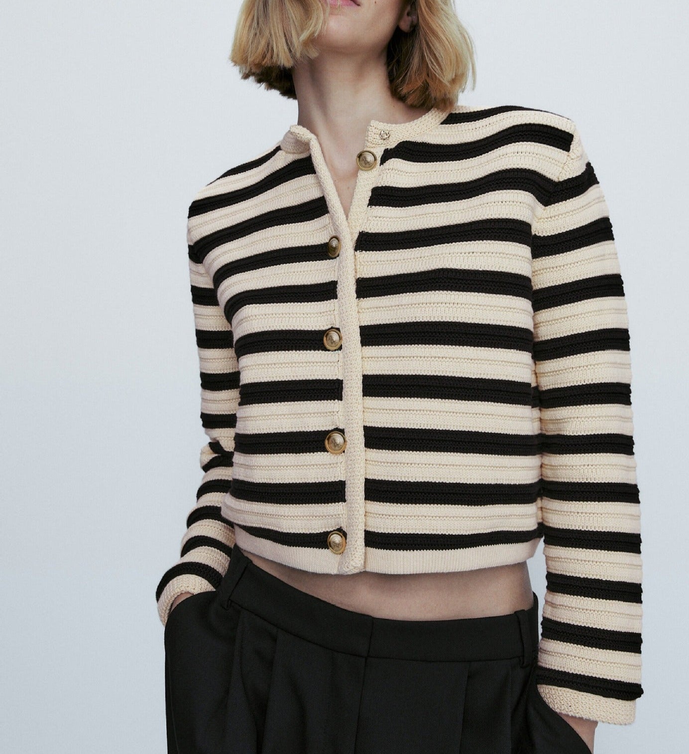 Marina Striped Knit Jacket