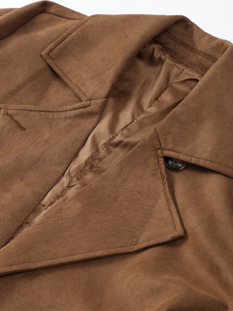 Brown Suede Long Jacket