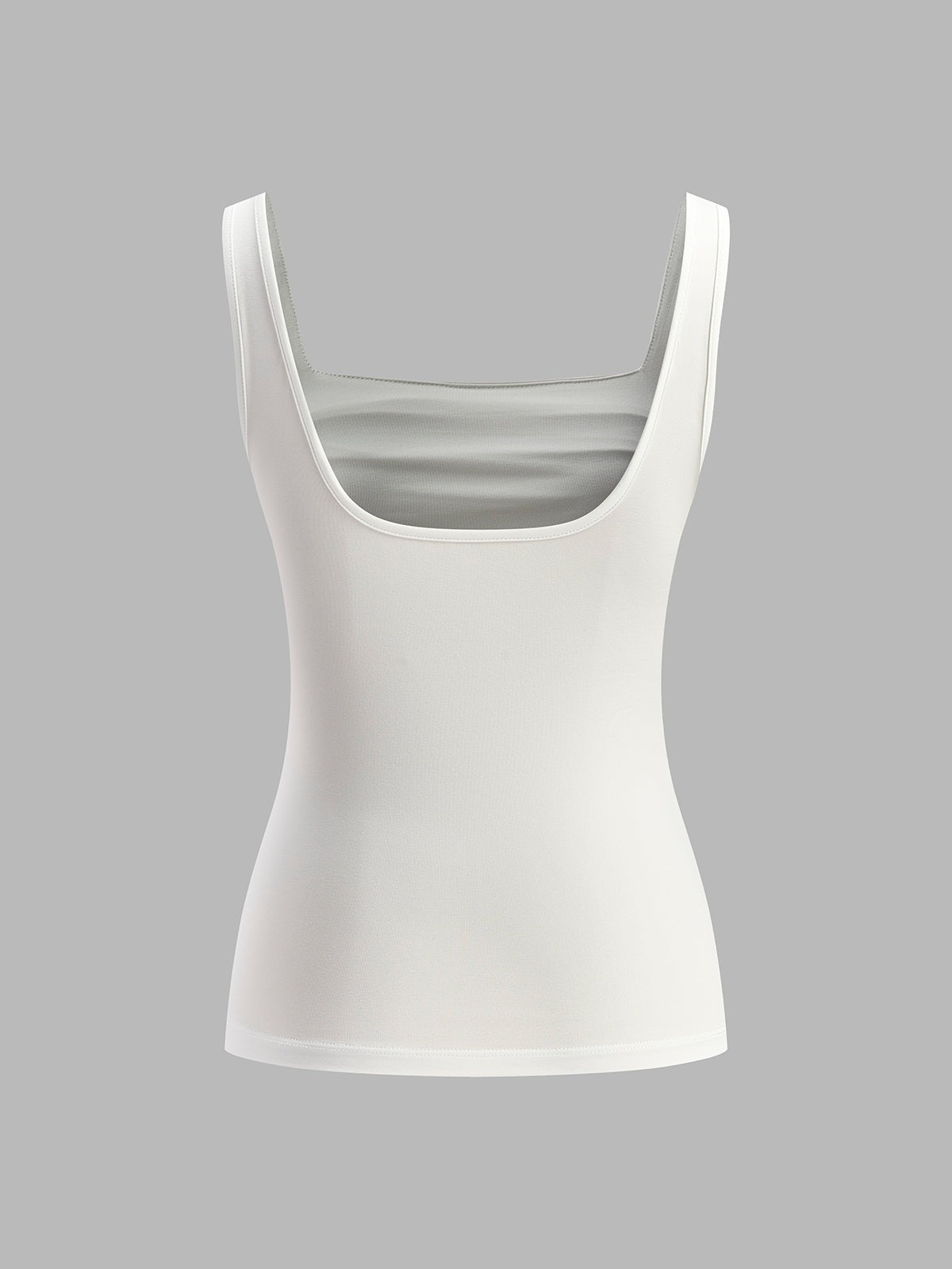 Draped Square Neck Tank Top