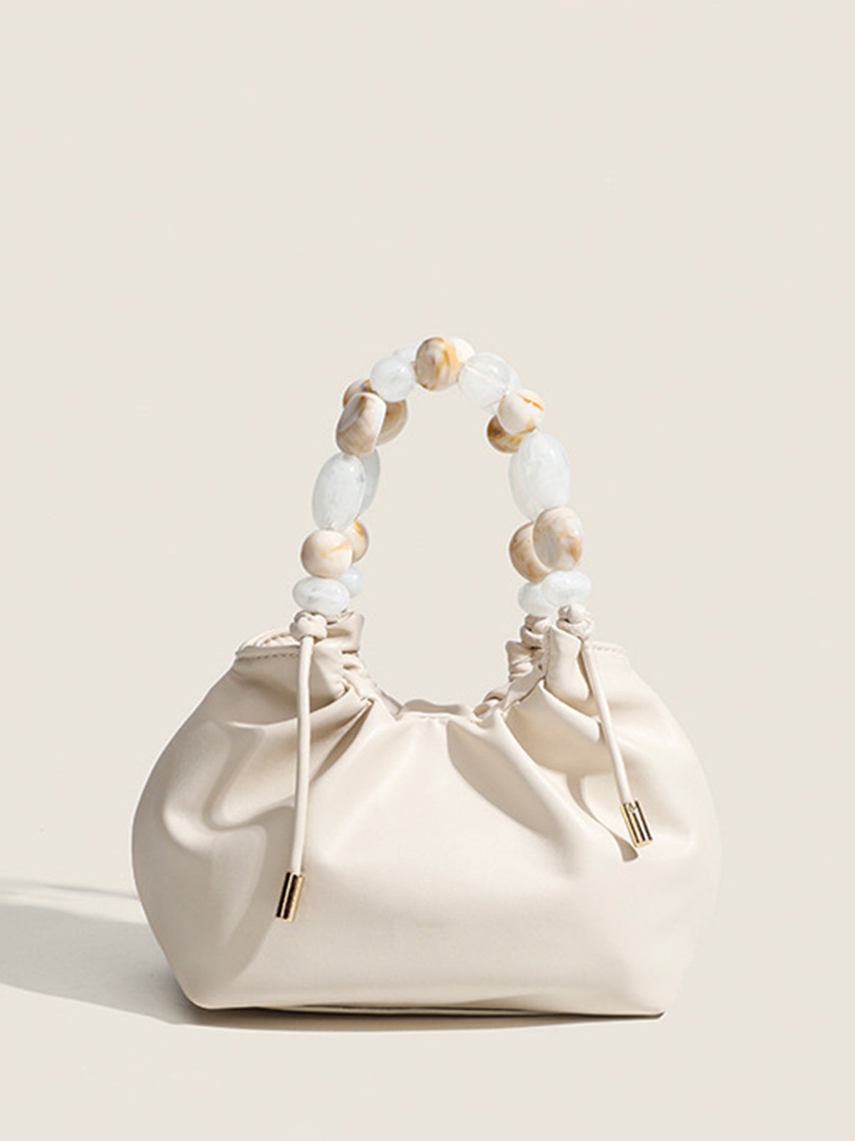 Minimalist Bag with Natural Stone Handles