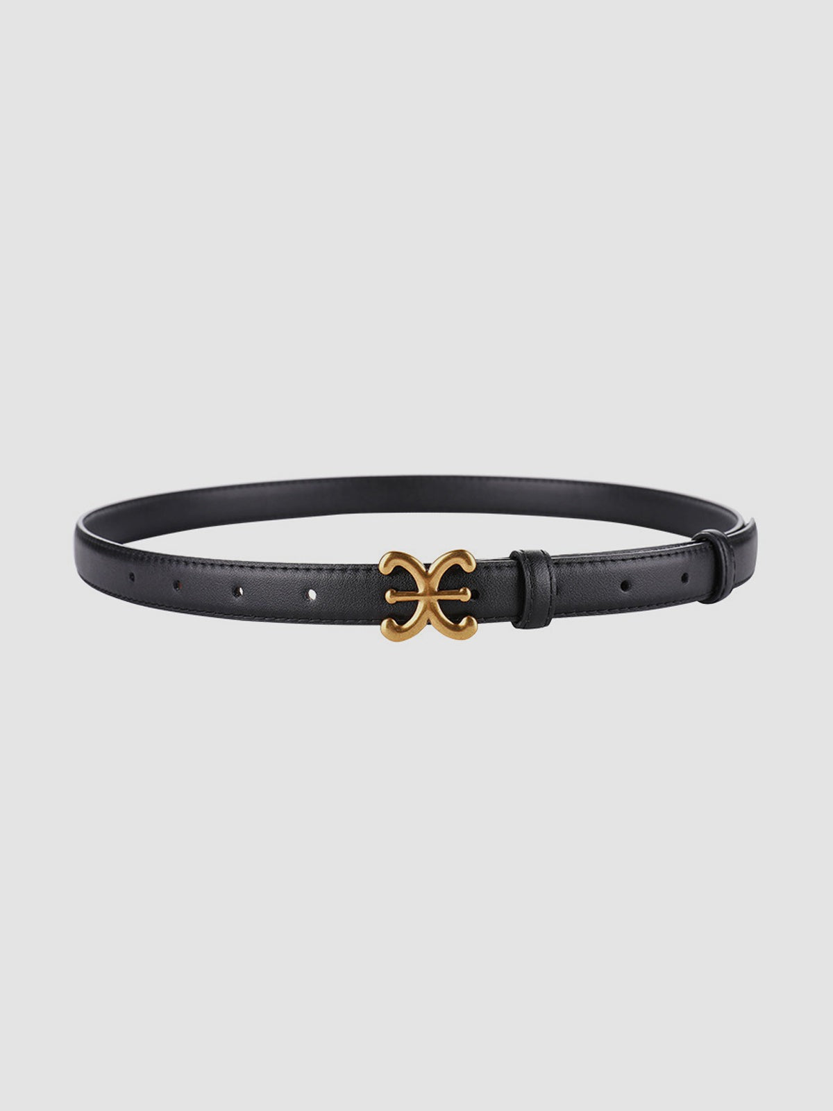 Elegant Minimalist Metal Buckle Leather Belt