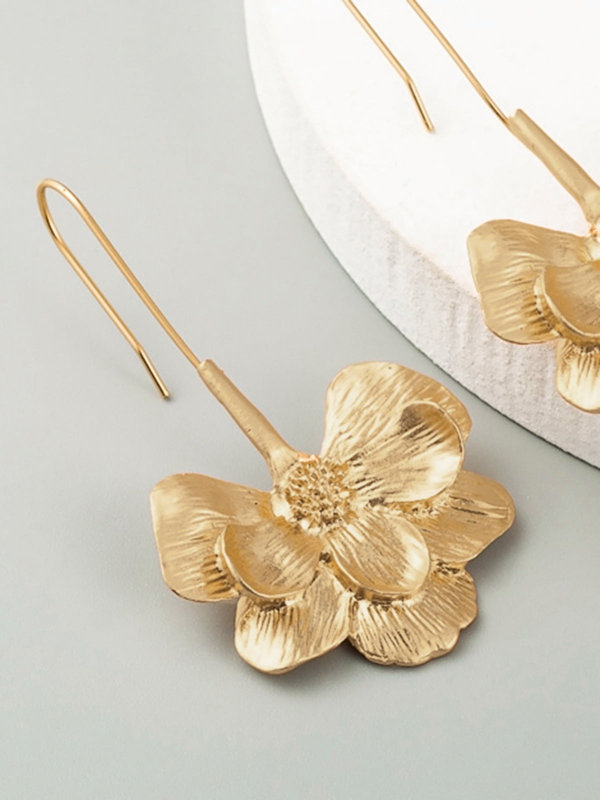 Gold Plated Flower Earrings